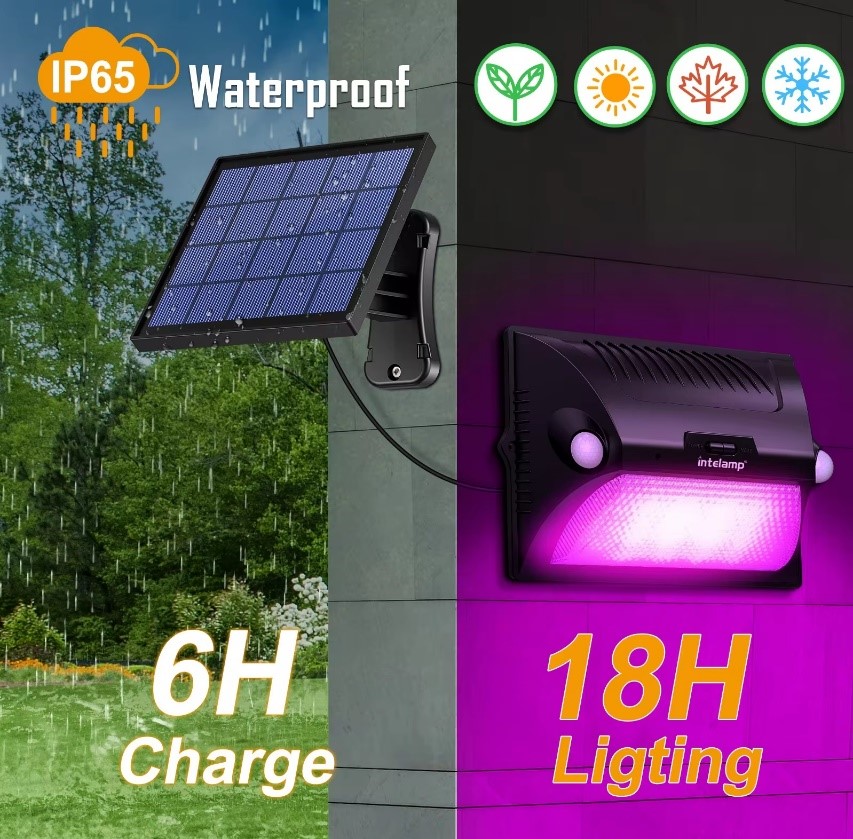 waterproof outdoor motion sensor solar security lights dcvolt